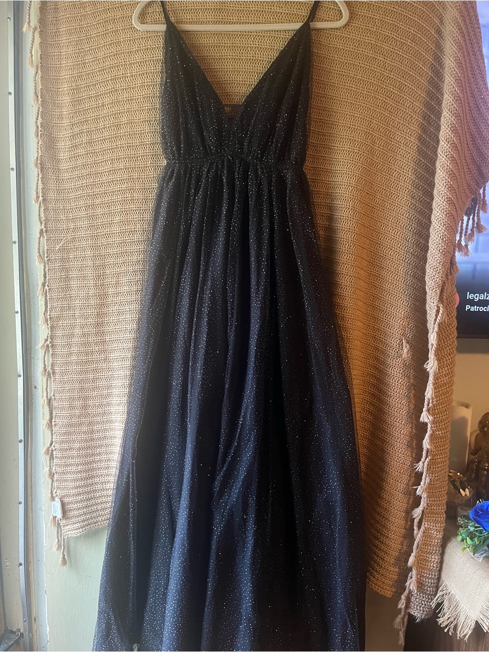 Lovely Day Black Sparkle Tulle Formal Dress